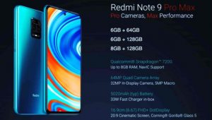 Redmi Note 9 Pro Max price in india